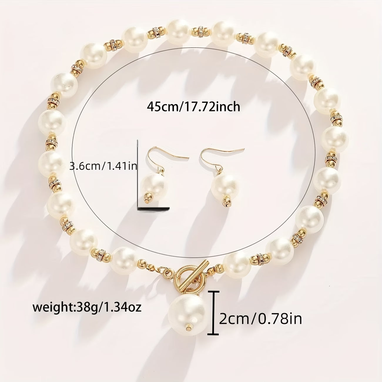 Massiv Perlen Statement Halsketten-Set