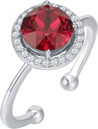Crimson Glow Versprechen Rubin Ring | Weißgold