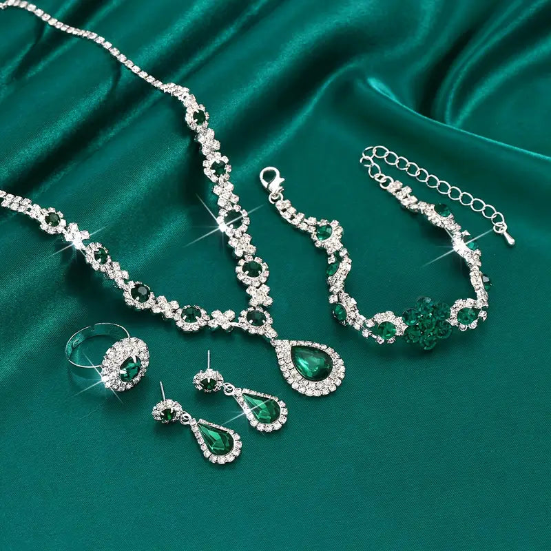 Adriana Lysandre Schmuckset | Weißgold