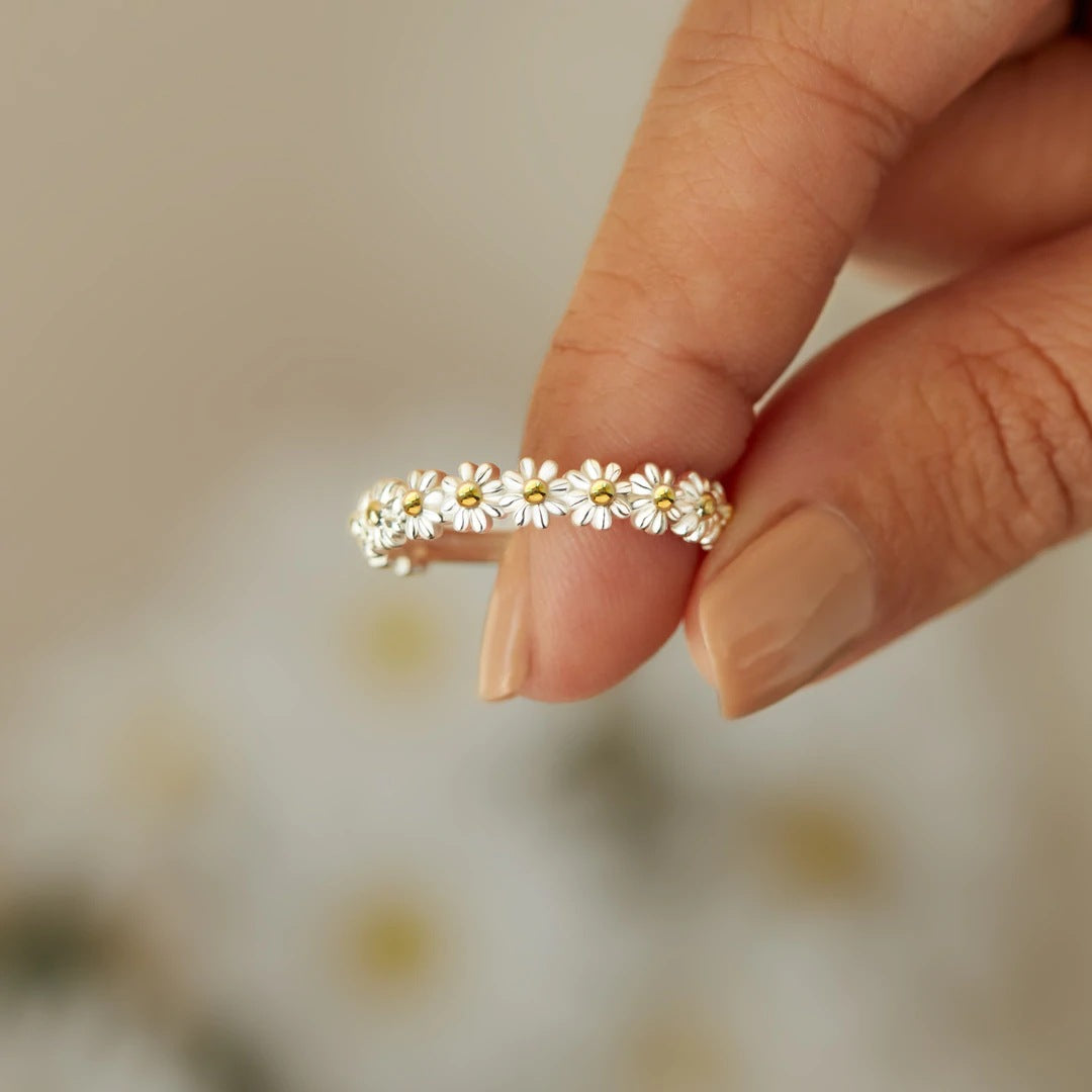 Silber Blüten Ring
