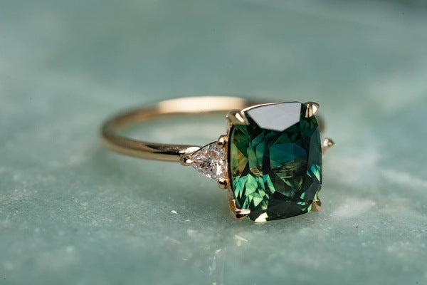 Vintage-inspiriert Grün Edelstein Ring | Gold