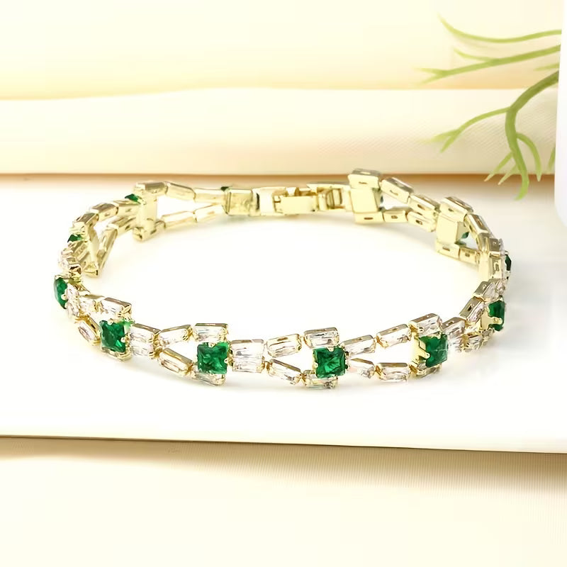 Verde Glieder Tennisarmband | Gold