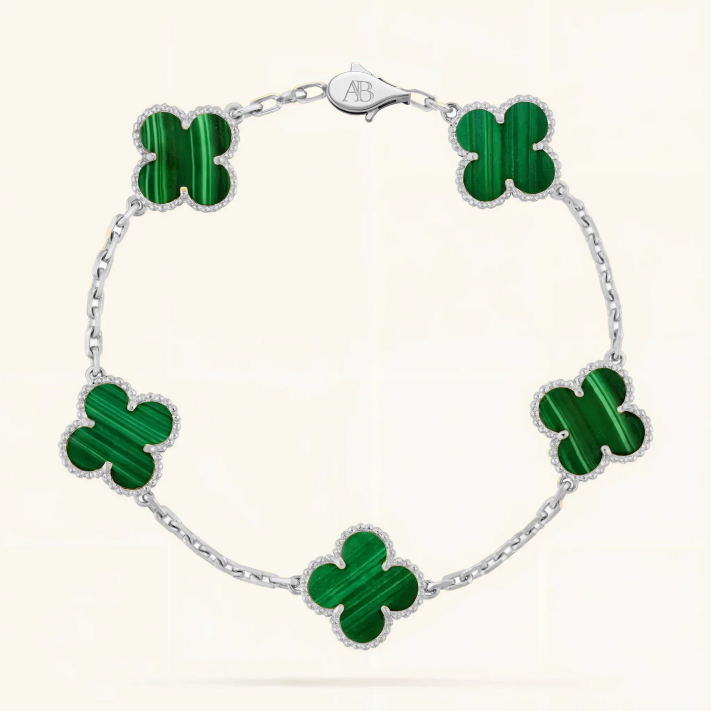 Kleeblatt Armband Grün