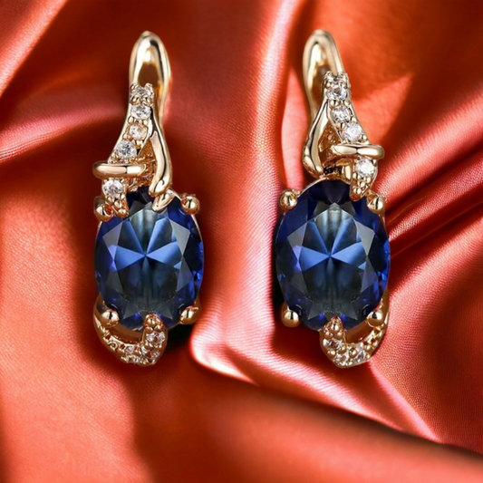 Royal Midnight Tropfenohrringe | Gold
