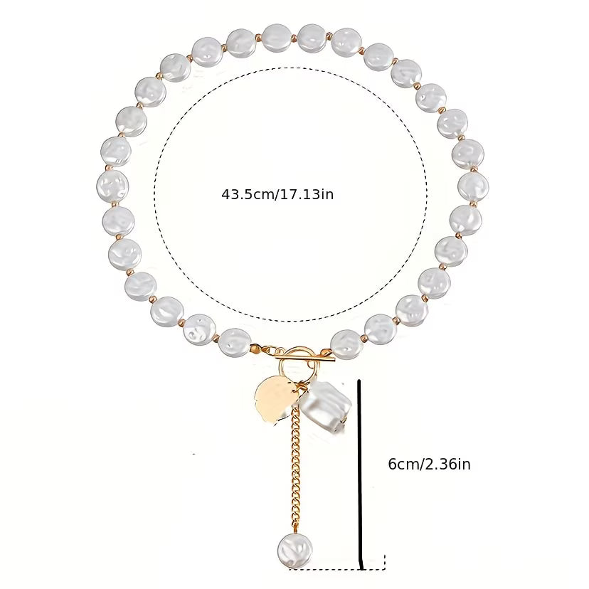 Barock Perlen Toggle Halskette