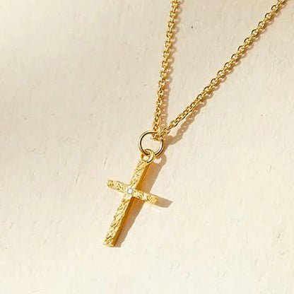 Kreuz Initialen Halsketten-Set | Gold