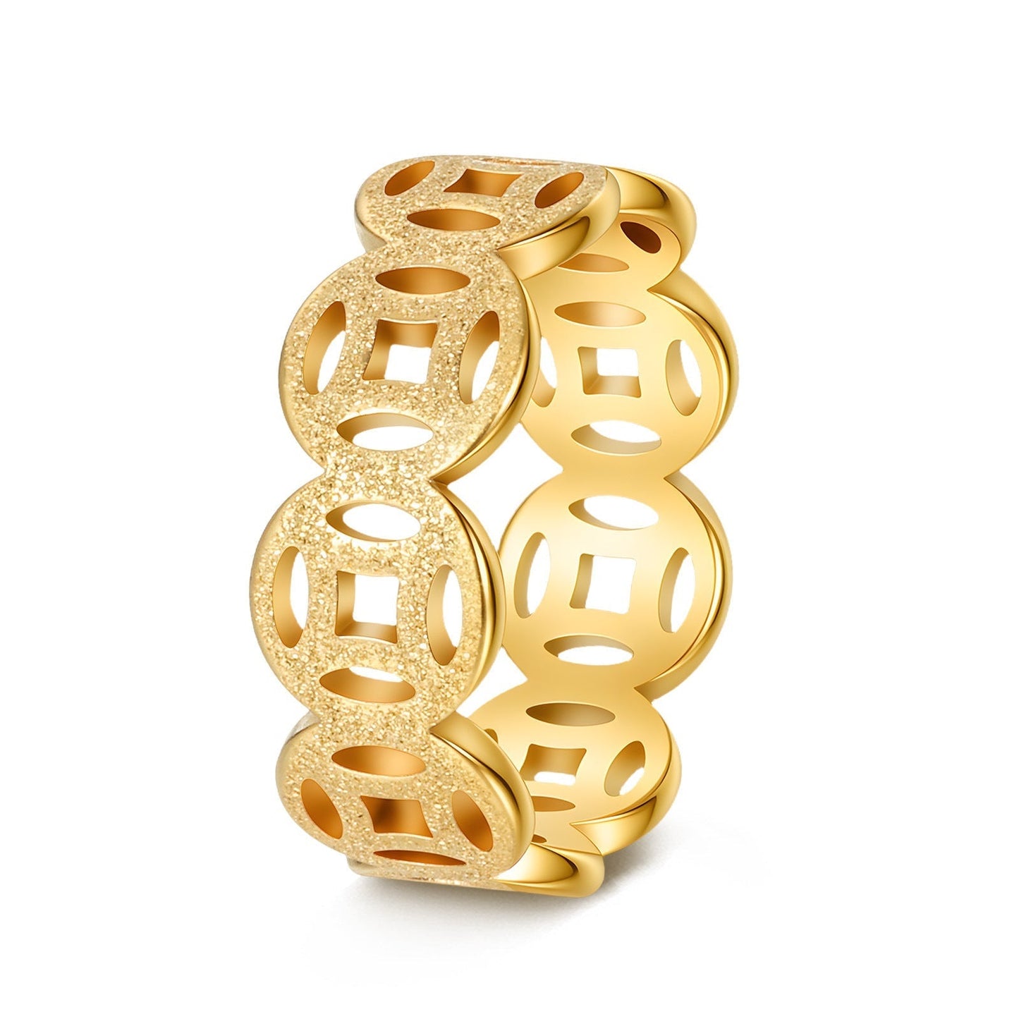 Ella Klassisch Muster Ring | Gold