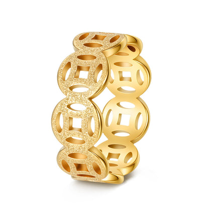 Ella Klassisch Muster Ring | Gold