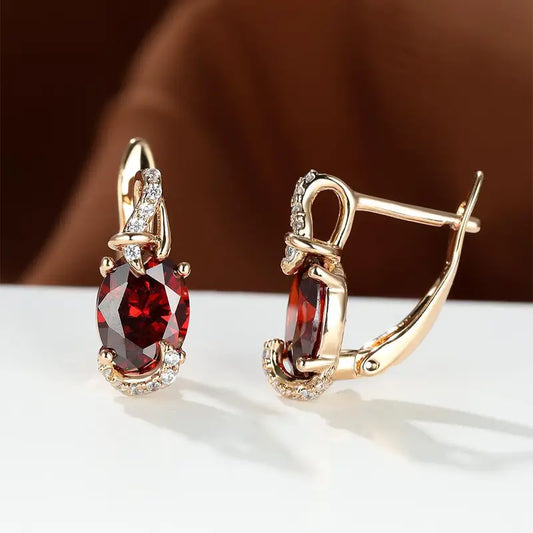 Crimson Twilight Tropfenohrringe | Gold
