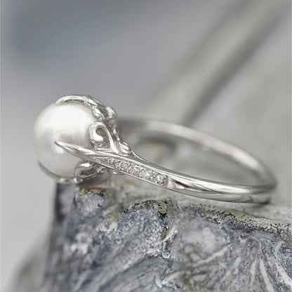 Zart Perlen & Kristall Ring