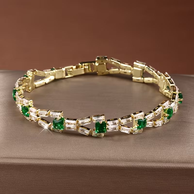 Verde Glieder Tennisarmband | Gold