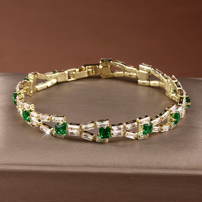 Verde Glieder Tennisarmband | Gold