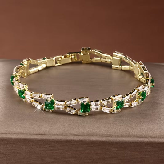 Verde Glieder Tennisarmband | Gold