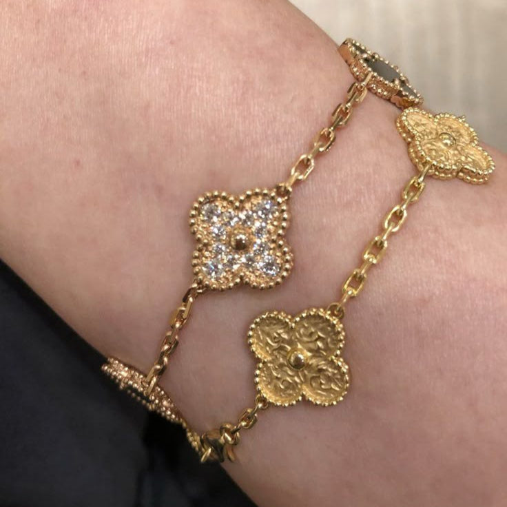 Kleeblatt Armband Diamant