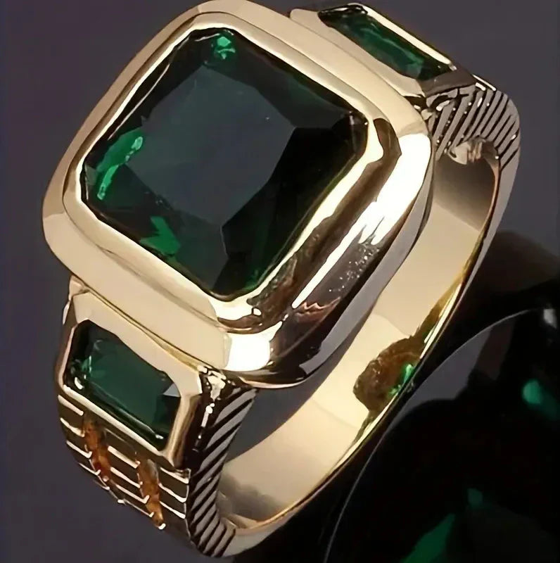 Gold Smaragd Siegel Ring