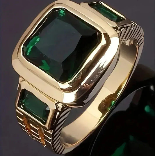 Gold Smaragd Siegel Ring