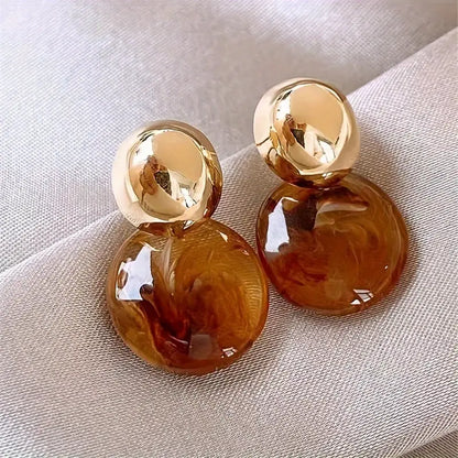 Aurélie Amber Tropfenohrringe | Gold