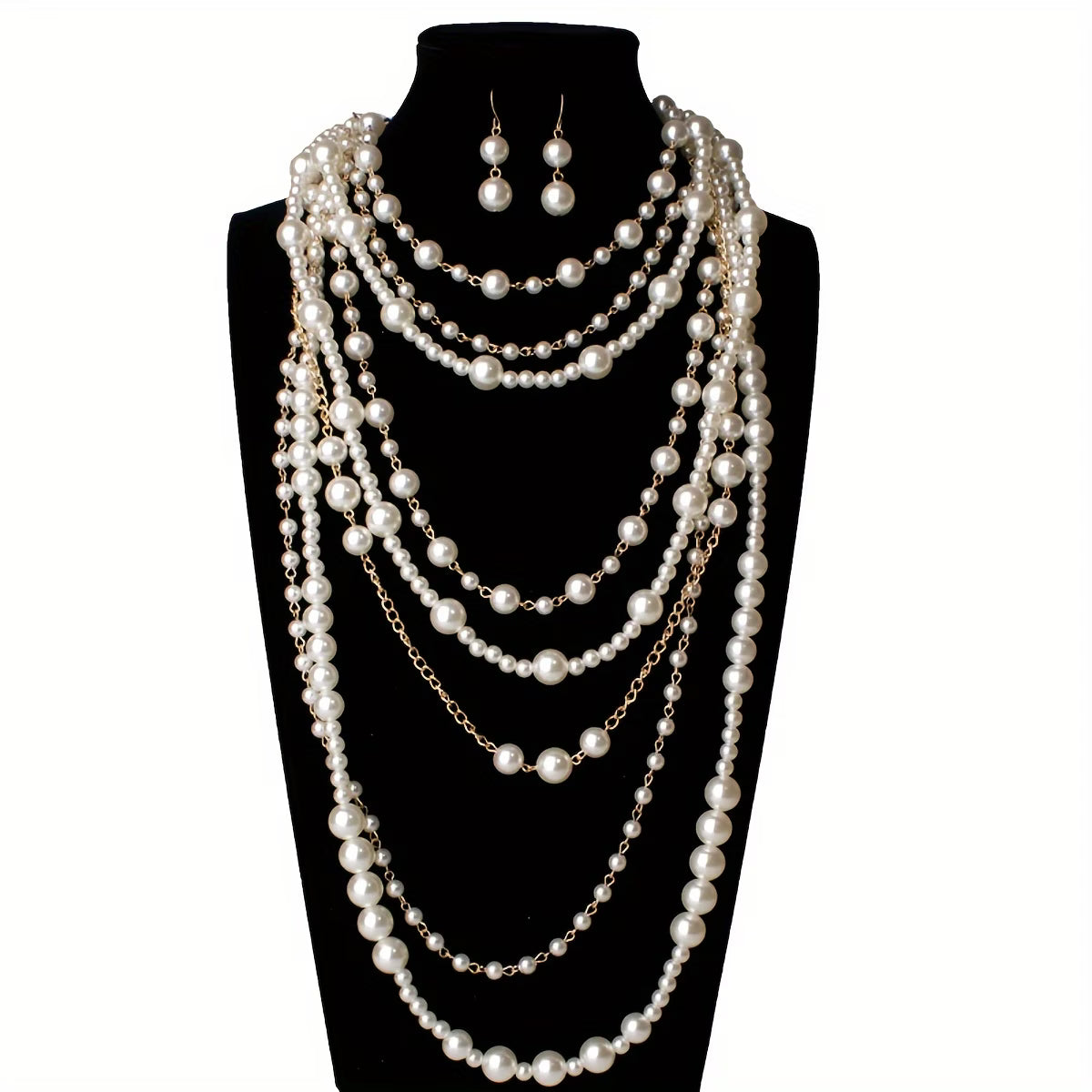 Boho Multi-Mehrlagig Perlen Statement Set
