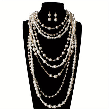 Boho Multi-Mehrlagig Perlen Statement Set