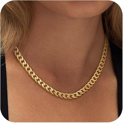 Massiv Cuban Glieder Halskette | Gold