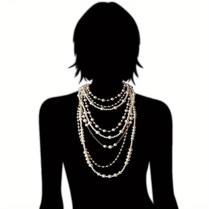 Boho Multi-Mehrlagig Perlen Statement Set