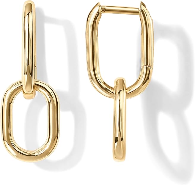 Glieder Tropfen-Creolen | Gold