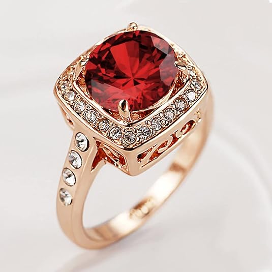 Rubin Halo Statement Ring | Roségold