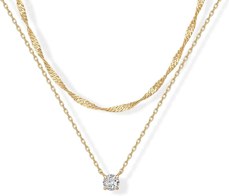Halo Mehrlagig Halskette | Gold