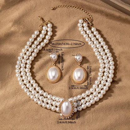 Vintage Perlen Strang Schmuckset