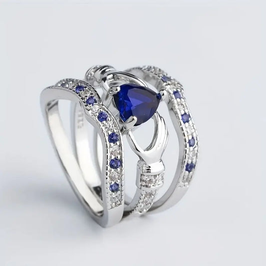 Ewig Lux Azura Ring-Set | Weißgold