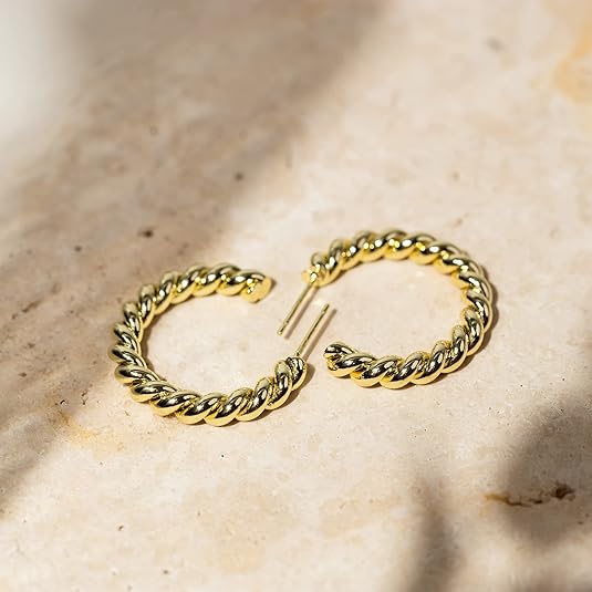 Seil Twist Creolen | Gold