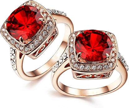Rubin Halo Statement Ring | Roségold