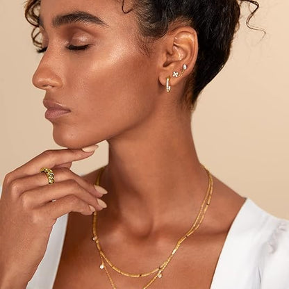 Tropfenschliff Ohrstecker | Gold