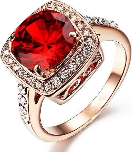 Rubin Halo Statement Ring | Roségold