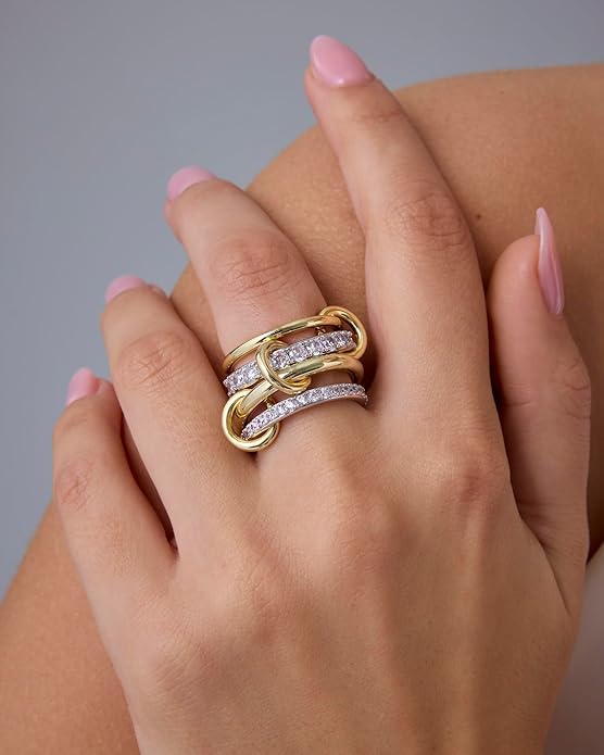 Ineinander Stack Ringe | Gold