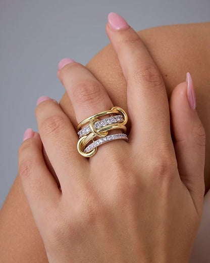 Ineinander Stack Ringe | Gold