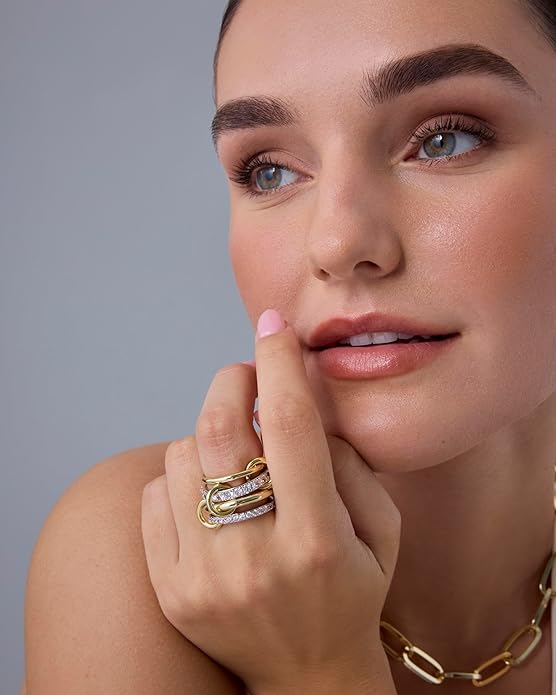 Ineinander Stack Ringe | Gold