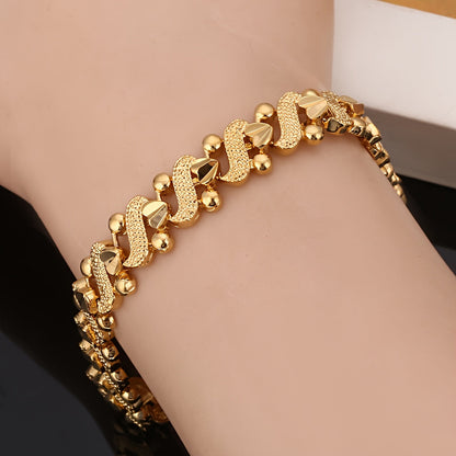 Lily Verziert Wellen Armband | Gold