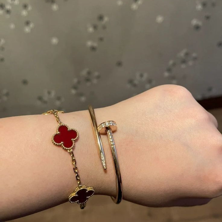 Kleeblatt Armband Rot