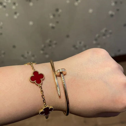 Kleeblatt Armband Rot