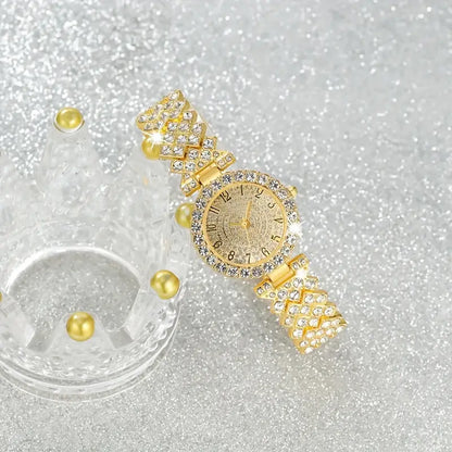 Luxus Radiance Gold Uhr- und Armband-Set | Gold