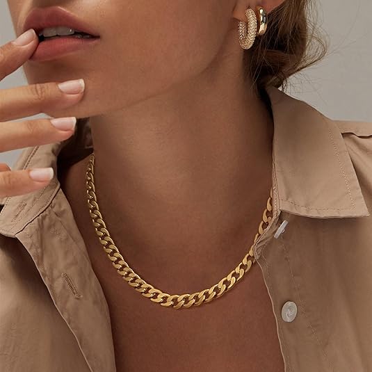 Massiv Cuban Glieder Halskette | Gold