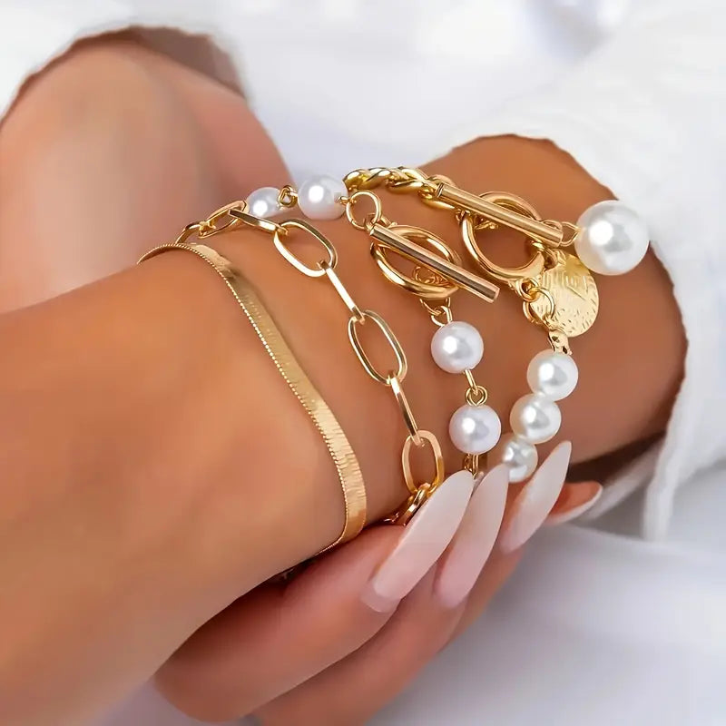Premium Mehrlagig Perlenarmband-Set