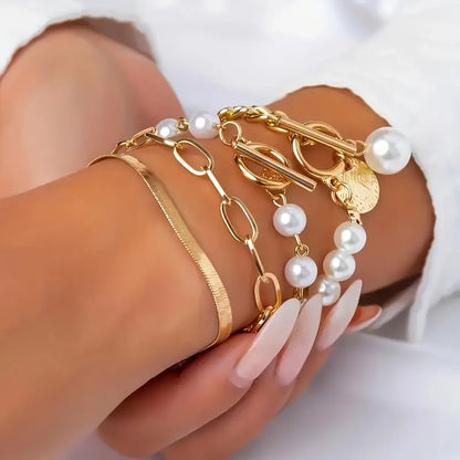 Premium Mehrlagig Perlenarmband-Set