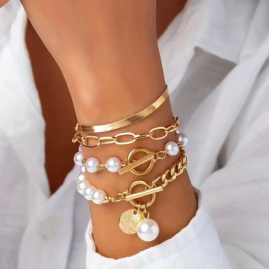 Premium Mehrlagig Perlenarmband-Set