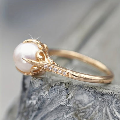 Zart Perlen & Kristall Ring