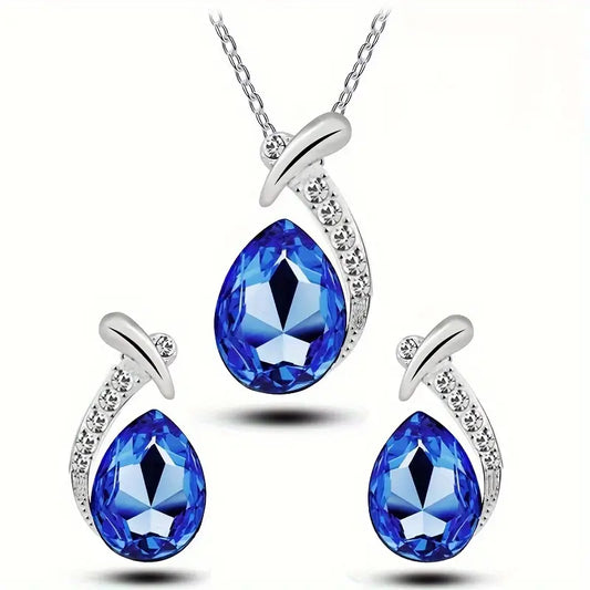 Klassisch Mermaid Eleganz Schmuckset | Weißgold