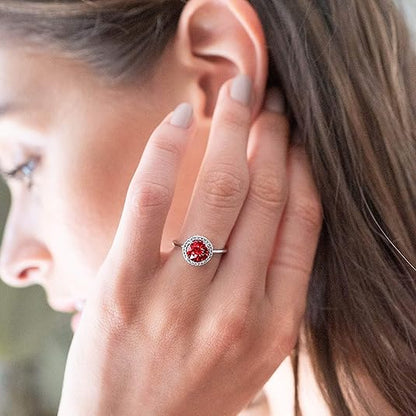 Crimson Glow Versprechen Rubin Ring | Weißgold