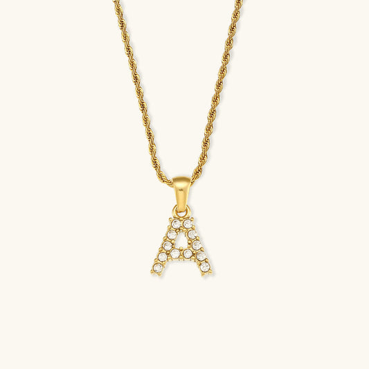 Maeve Buchstaben Initialen Diamant-Halskette