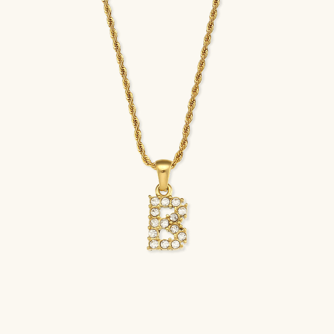 Maeve Buchstaben Initialen Diamant-Halskette